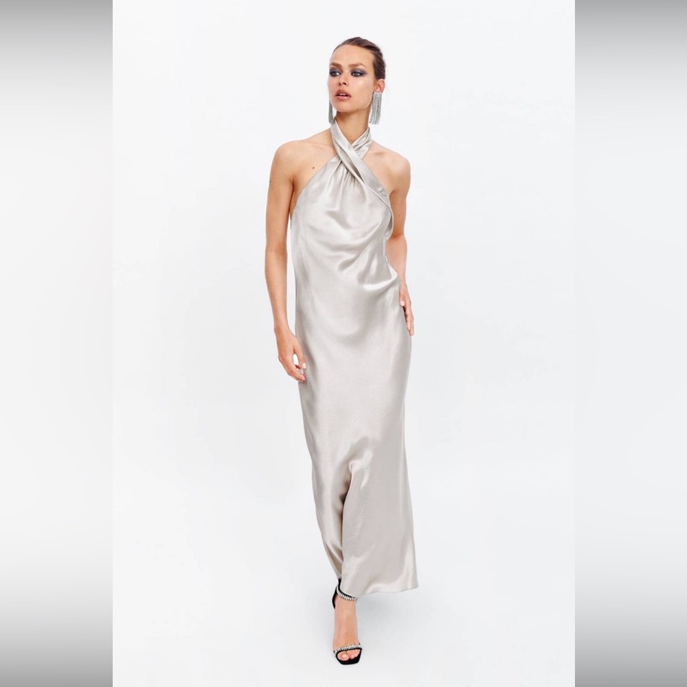 Zara halter top slip Dress
